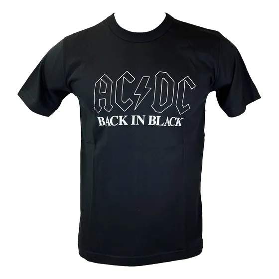 Ac / Dc Remera Back In Black Rock Heavy Metal