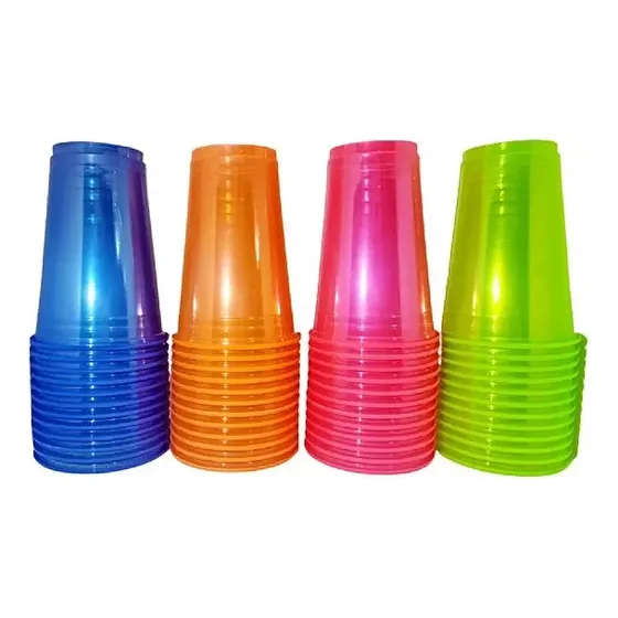 Copo Descartáveis 200 Unidades Brilha Na Luz 300ml  Promoção