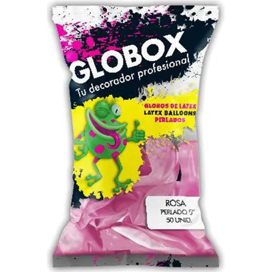 Globox Perlado 5 Pulgadas Color Rosa X 50 Un
