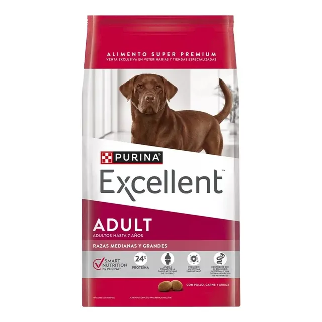 Alimento Excellent para perro adulto de raza mediana y grande sabor pollo y arroz de 20 kg