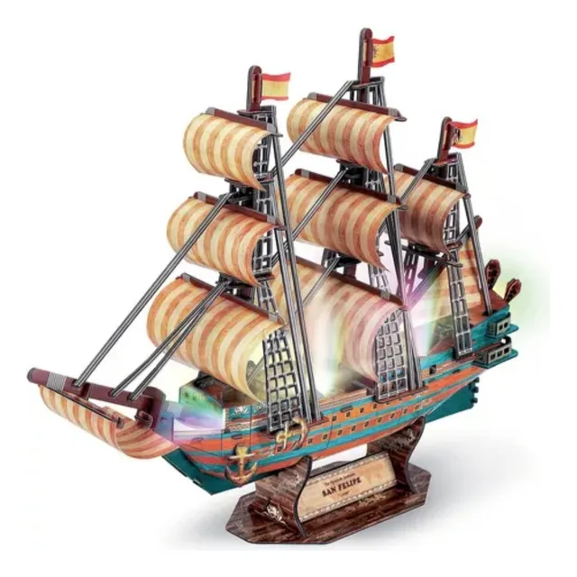 Puzzle Construcción 3d Barco Español San Felipe 146 Pcs