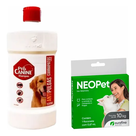 Kit Neopet Ourofino Para Cães Até 10 Kg.+ Shampoo Pro Canine