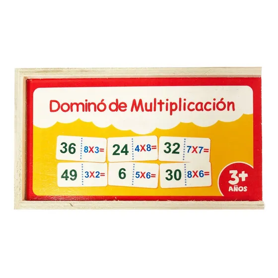 Domino De Madera Multiplicación