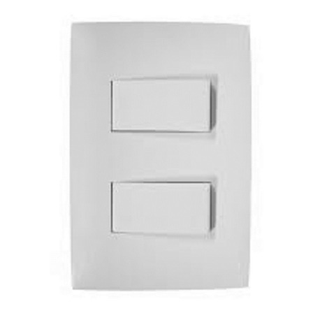 Plaqueta Blanca Presta Con 2 Llaves Unipolares Plaqueta Blanca Presta Con 2 Llaves Unipolares