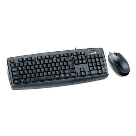 Kit Teclado Y Mouse Optico Genius Km-130 Usb Negro Español