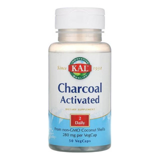 Carbón Activado Charcoal Kal 280 Mg 50 Cápsulas Vegetales Carbón Activado Charcoal Kal 280 Mg 50 Cápsulas Vegetales