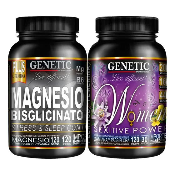 Plenitud Fem Women Magnesio Bisglicinato Teanina Genetic