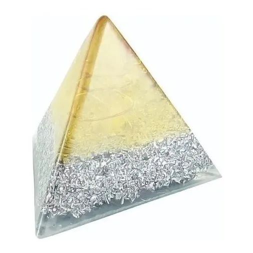 Orgonite Orgon Pirámide Tetraédrica Cristal Colores Orginita