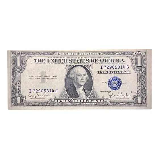 Billete 1 Dólar Estados Unidos 1935 D Sello Azul Pick 416d