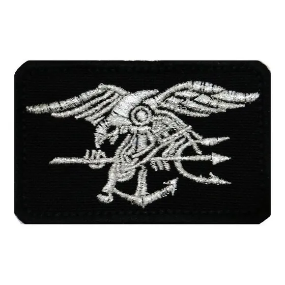 Patch Navy Seal Preto E Branco Bordado