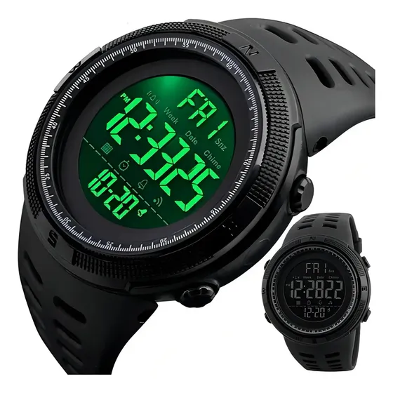 Relógio Masculino Top Cor da correia Preto Cor do bisel Preto Cor do fundo Preto