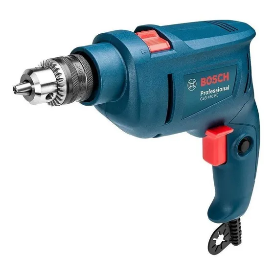 Taladro C Percusión Bosch Gsb 450 Re 10mm 450w Veloc Variab Color Azul