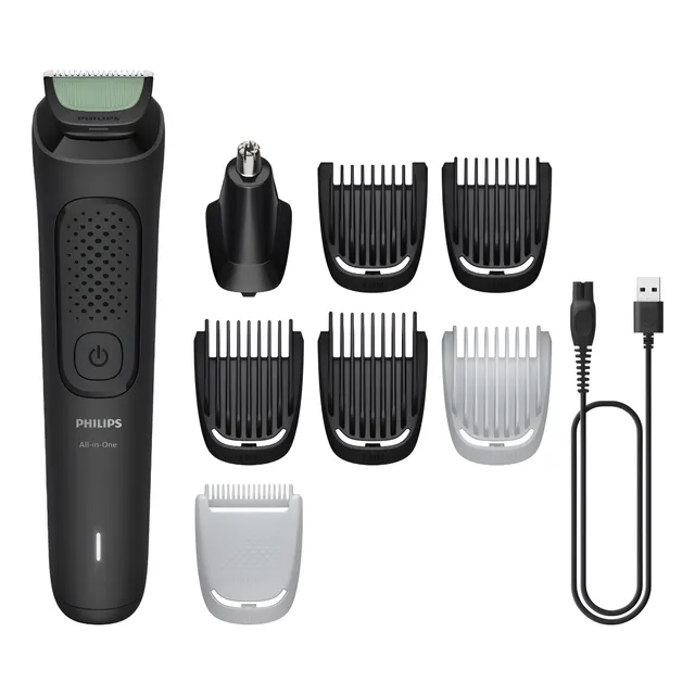 Aparador De Pelos Multigroom 8 Em 1 Mg3917/15 Philips Preto 127/220v