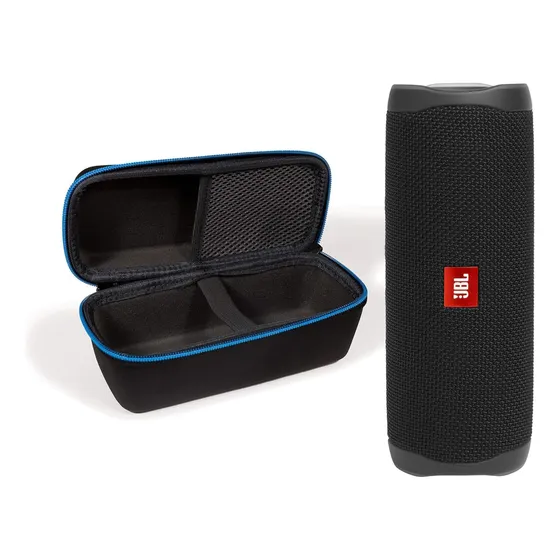 Altavoz Bluetooth Jbl Flip 5 Negro + Funda De Plástico Duro
