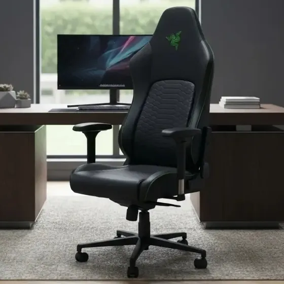 Silla Razer Iskur V2 Black Color Negro Material del tapizado Cuero sintético | Cuotas sin interés