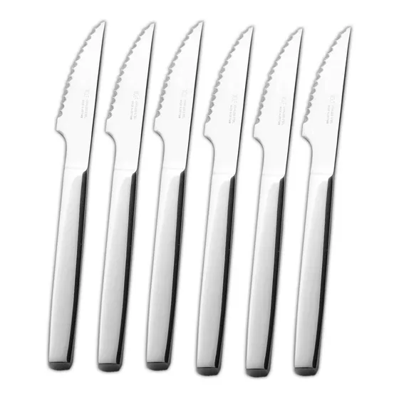 Set X 6 Piezas Cuchillo De Asado Acero Inoxidable Volf Vento