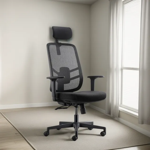 Sillas Ergonómica Gerencial Elite Brazo 3d Negro Ofideas Negro Tela