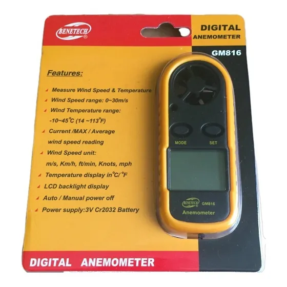 Termo Anemómetro Digital + Certificado De Calibración 