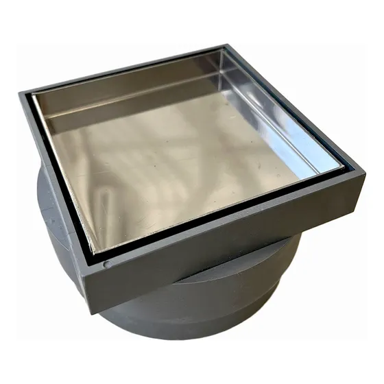 Desague 10x10 Vista Dual Porcel/inox. Acuadual Baño Me