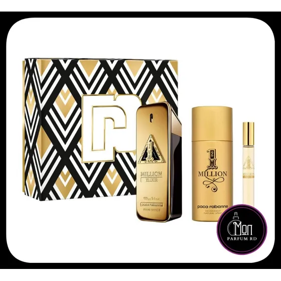 Perfume 1 Million Elixir By Paco Rabanne. Estuche 3 Piezas