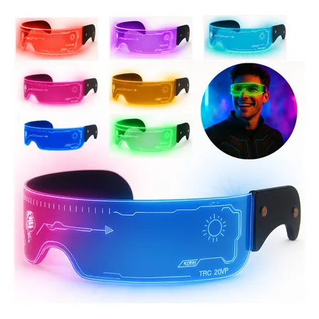 Óculos Luminosos Led Para Festas Óculos Led Neon Para Festa Cyberpunk Futurista Cosplay Snh17 Snel