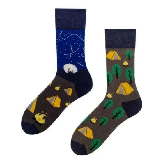 Calcetines Kiuo De Algodón Peinado Diseño Camping Doble Kid