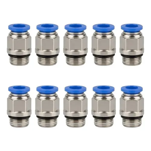 Kit 2 Terminal Conexão Fêmea Giratória Reta 1.1/16 Jic X 5/8