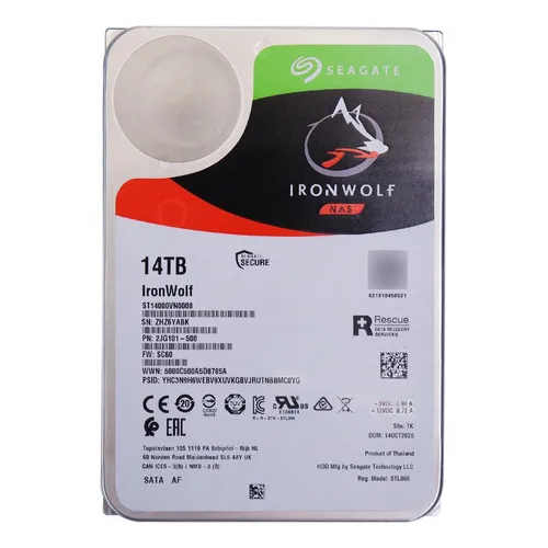 Disco duro interno Seagate Ironwolf ST14000vn0008 de 14 TB