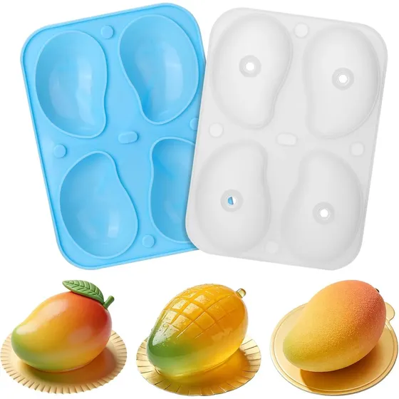 Forma De Silicone Manga 4 Cavidades Para Sobremesa E Confeit