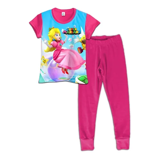 Pijama Niño Manga Corta Super Mario Bros Luigui