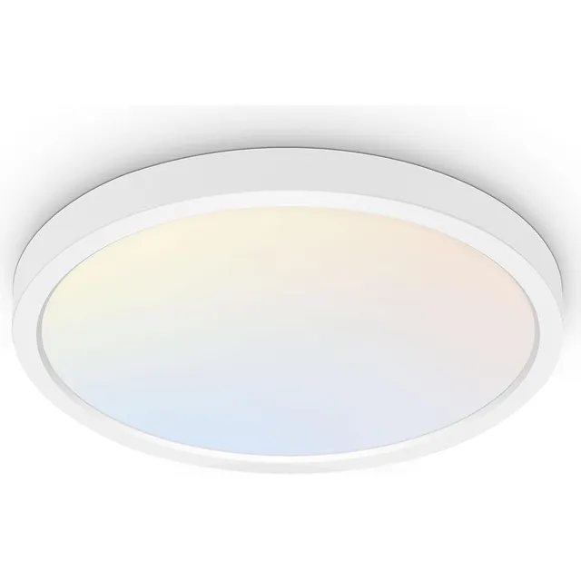 Panel De Luz Led Redondo Y Plano De 18 Pulgadas, Blanco...