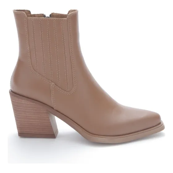 Bota Mesta-203 Savage Suela Cuero Texana Con Taco Mujer