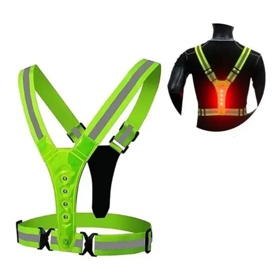 Chaleco Arnes Led Reflectante Con Luz Para Bicicleta U Otro