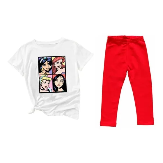 Conjunto De Niña Blusa Franela Leggins Mono