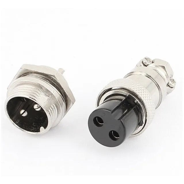 Kit Conector 2 Pines Gx16 Gx16-2pin Macho Hembra Aviacion