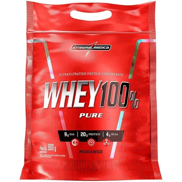 Whey Protein 100% Pure Integral Medica 900grs Brasil 30 Serv