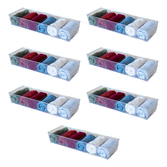 7 Colmeia Organizadora Para Gavetas Em Acrílico Organizador De Calcinhas Meia P Guarda Roupas Bebe Amobox