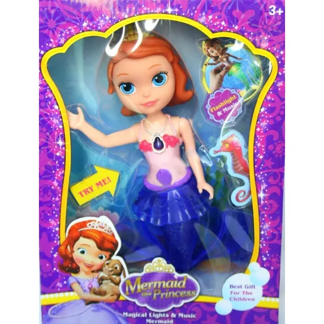 Muñeca Princesa Sofia Sirena Canta Luz Juguete Niña