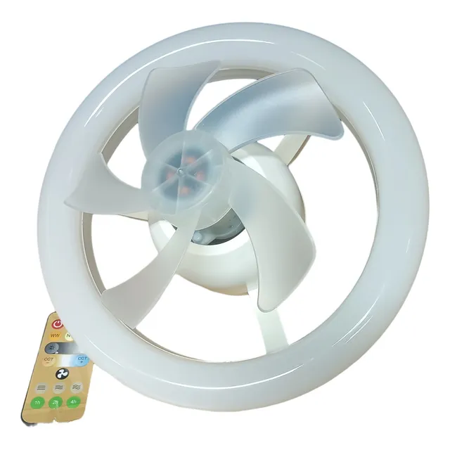 Ventilador Tcho 10  E27 Lampar Led 48-60w 3000-6500k Ilumven