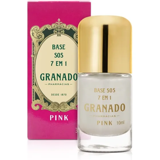 Esmalte Base Granado Sos 7 Em 1 Fortalecedora Para Unha Pink