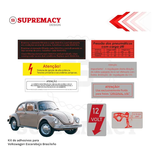 Adhesivos Volkswagen Escarabajo Pichirilo