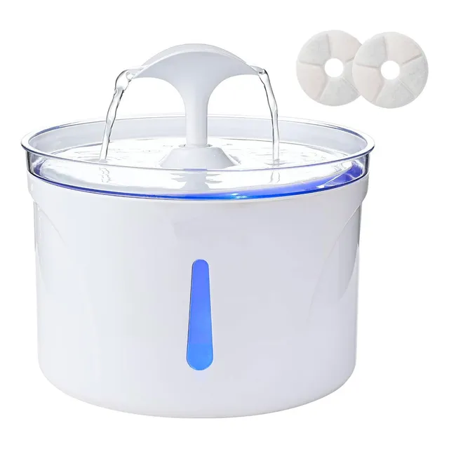 Fuente Bebedero De Agua Para Gatos Con Luz Led 2.5 Lts Usb