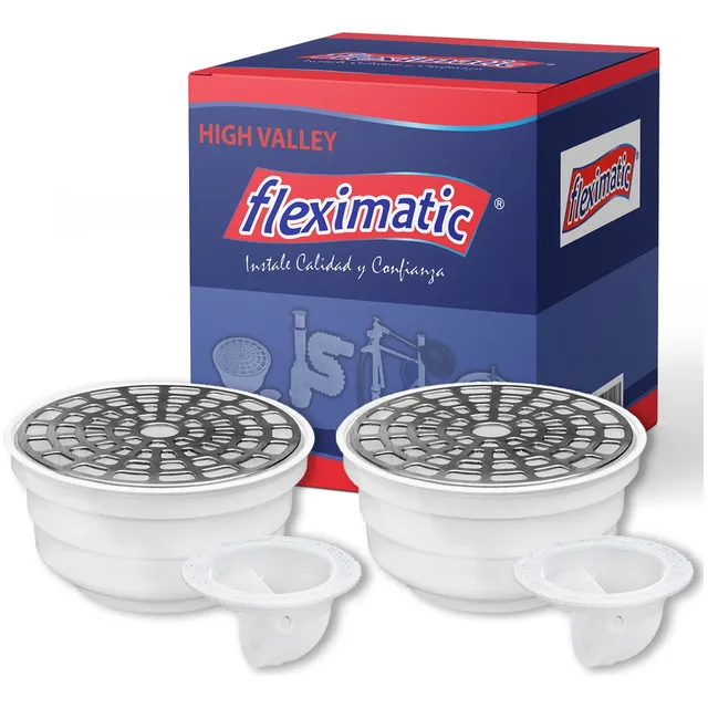 Coladera Universal Fleximatic Valvula Check Antiolores 2 Pzs