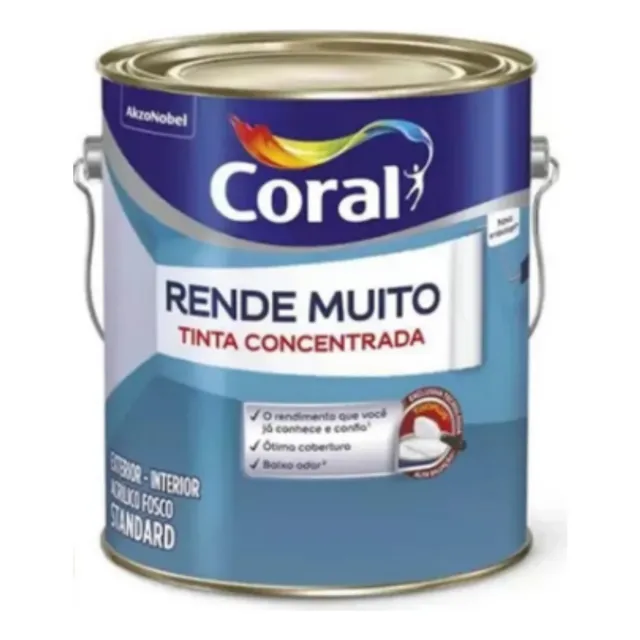 Tinta Parede Coral Rende Muito Fosca Interna E Externa 3,2l
