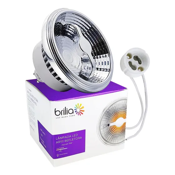 Lâmpada Led Ar111 Refletora 10w 127v Gu10 Quente Dimerizável Cor Da Luz Branco Quente 2700k