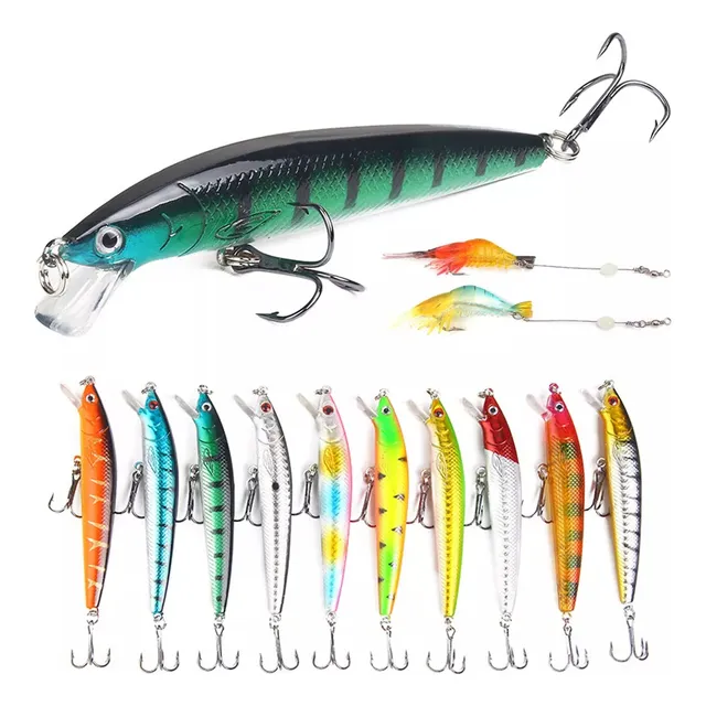 10curricanes Pesca Señuelos Realista Pesca Mar Cebo Duro