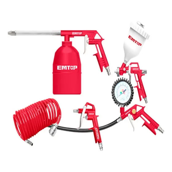 Kit Compresor Aire Pistola Lavar Inflar Pintar Soplar Emtop