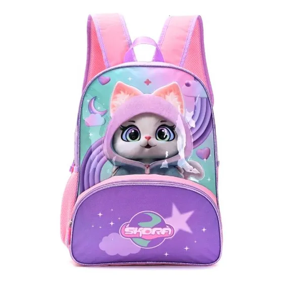 Mochila Skora Gatito Lila Gatito