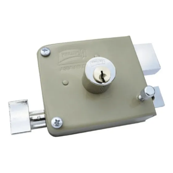 25 Cerradura Phillips Sobreponer 715 Derecha Beige S