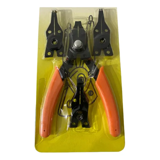 Kit Alicates Aneis Elasticos 4 Cabeçotes Intercambiaveis